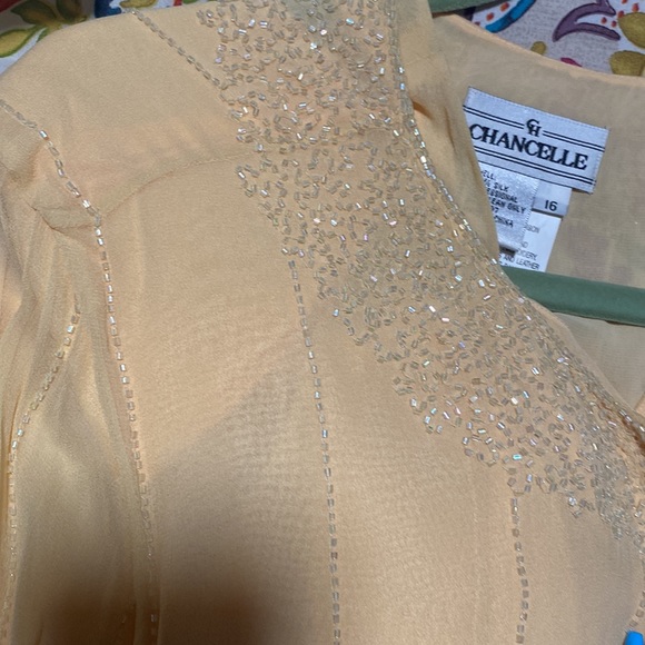 3pcs pants set Yellow sequin Set - Picture 2 of 4